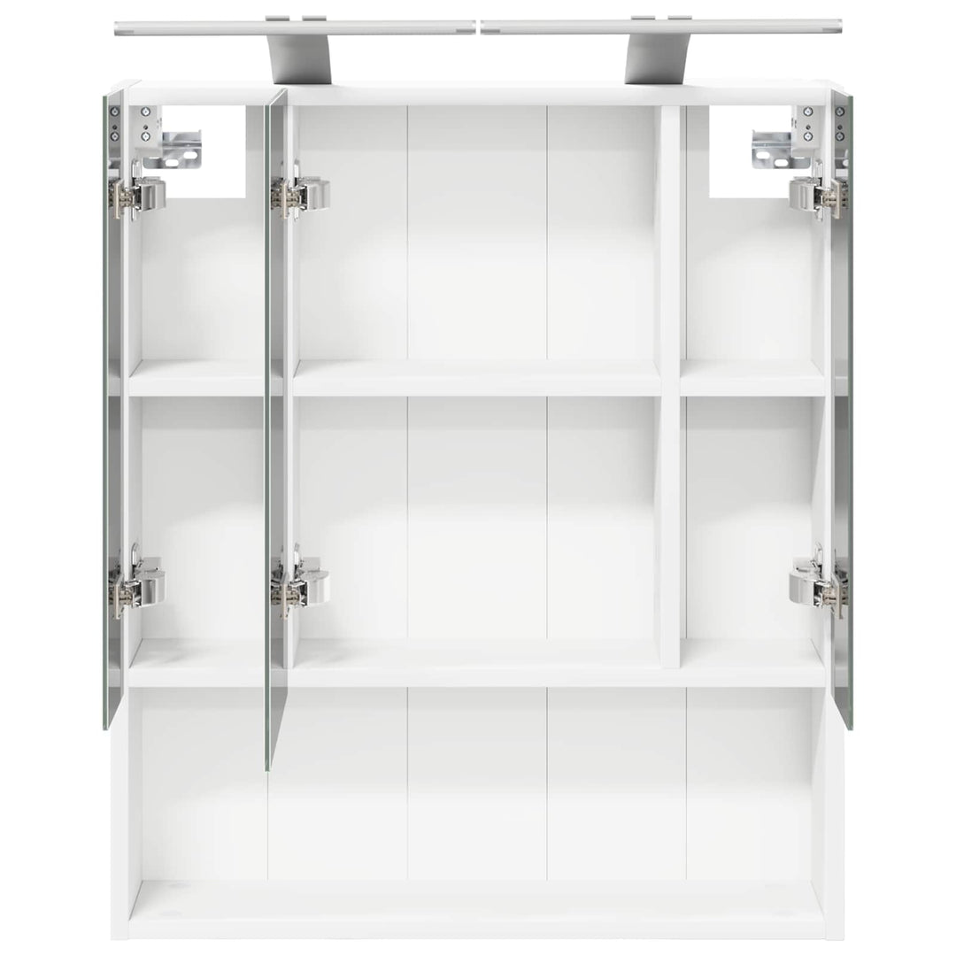Badeværelsesspejlskab Hvid 60 x 14.5 x 70 cm Konstrueret træ