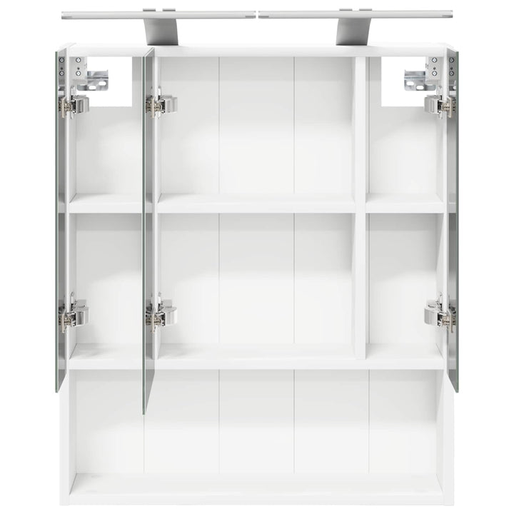 Badeværelsesspejlskab Hvid 60 x 14.5 x 70 cm Konstrueret træ