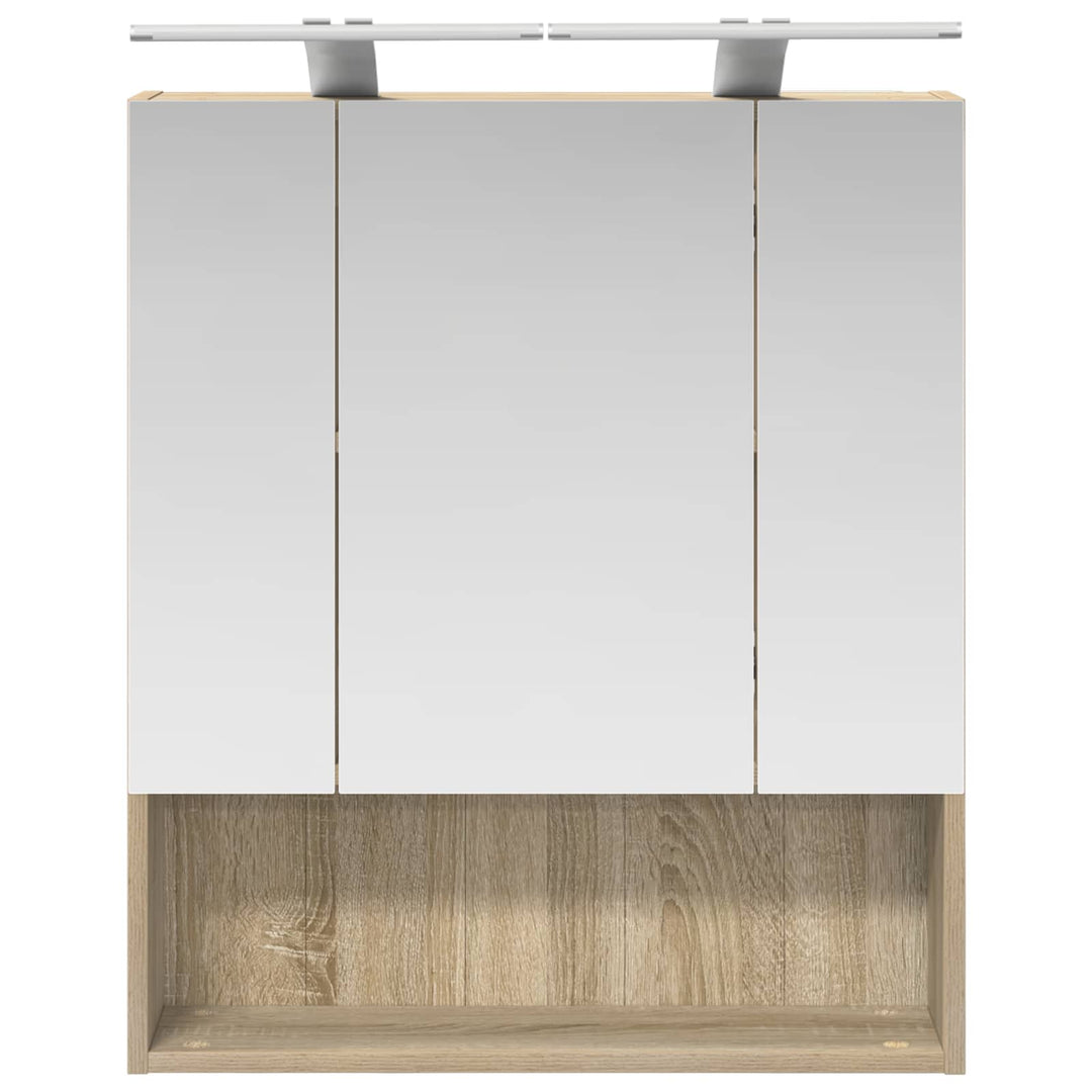 Badeværelsesspejlskab med hylde Sonoma eg 60 x 14.5 x 70 cm