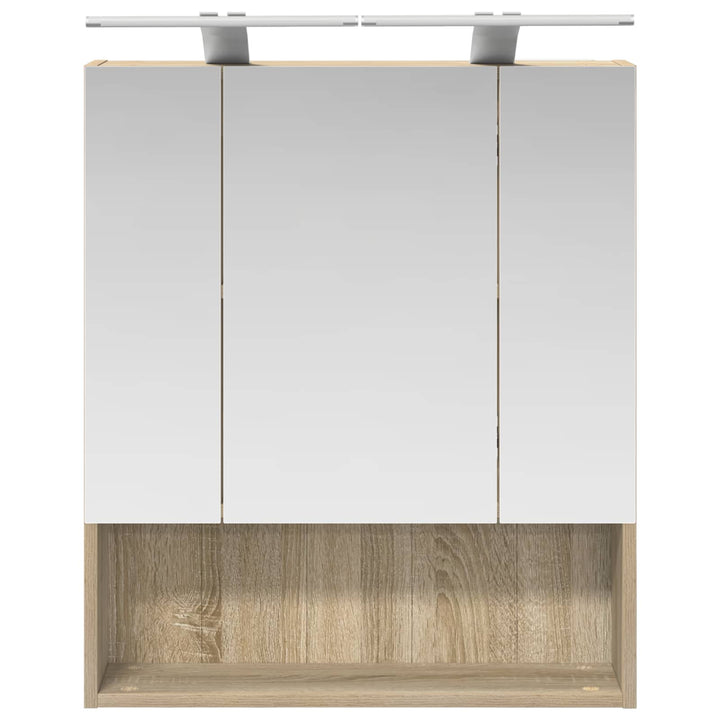 Badeværelsesspejlskab med hylde Sonoma eg 60 x 14.5 x 70 cm