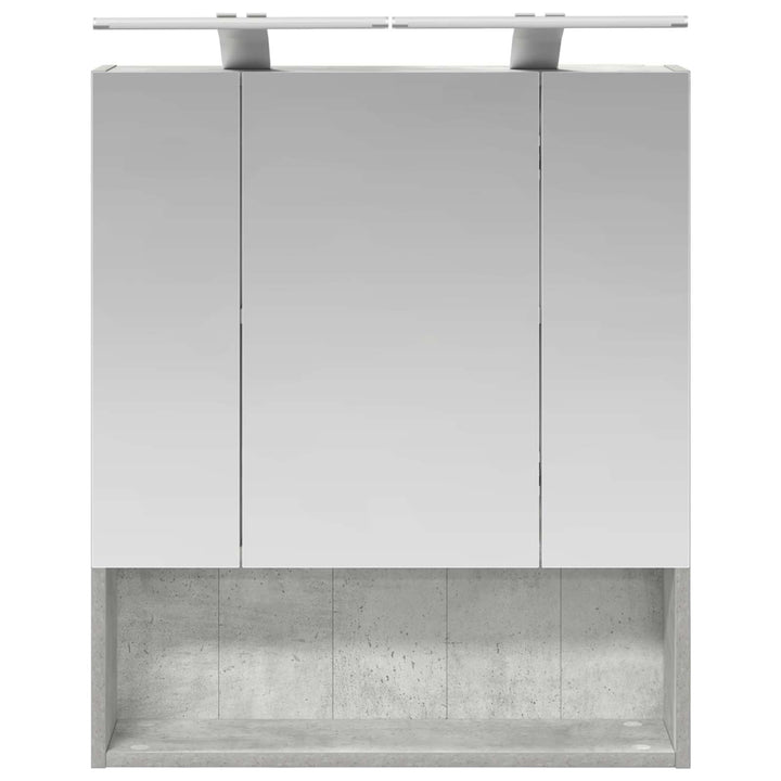 Badeværelsesspejlskab med hylde Beton Grå 60 x 14.5 x 70 cm