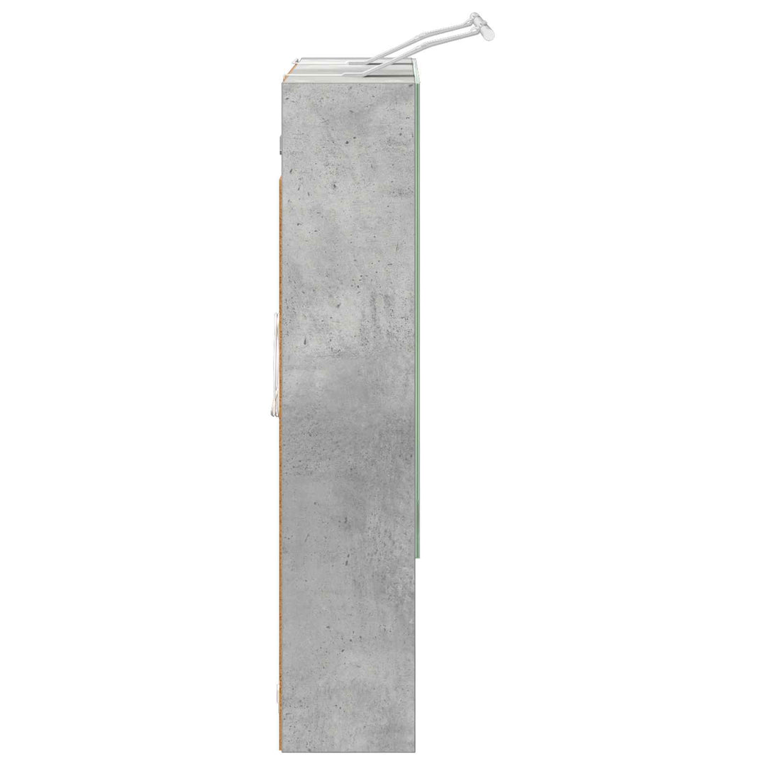 Badeværelsesspejlskab med hylde Beton Grå 60 x 14.5 x 70 cm