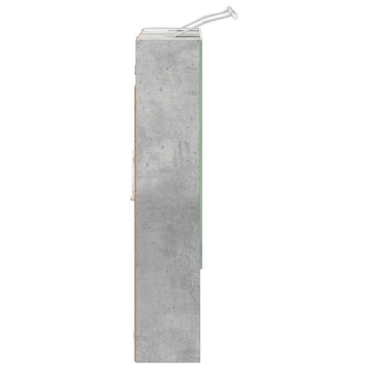 Badeværelsesspejlskab med hylde Beton Grå 60 x 14.5 x 70 cm