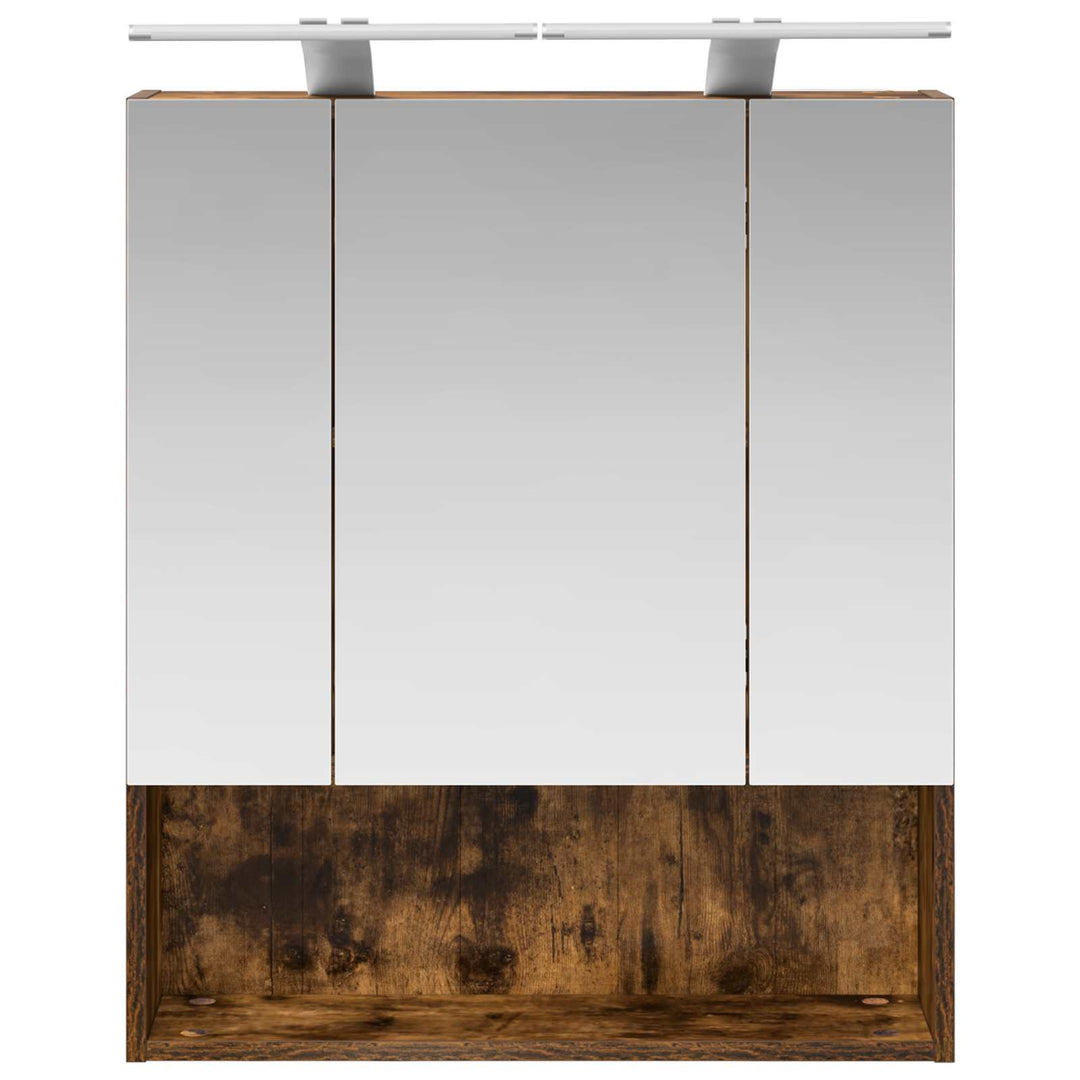 Badeværelsesspejlskab med hylde Røget eg 60 x 14.5 x 70 cm
