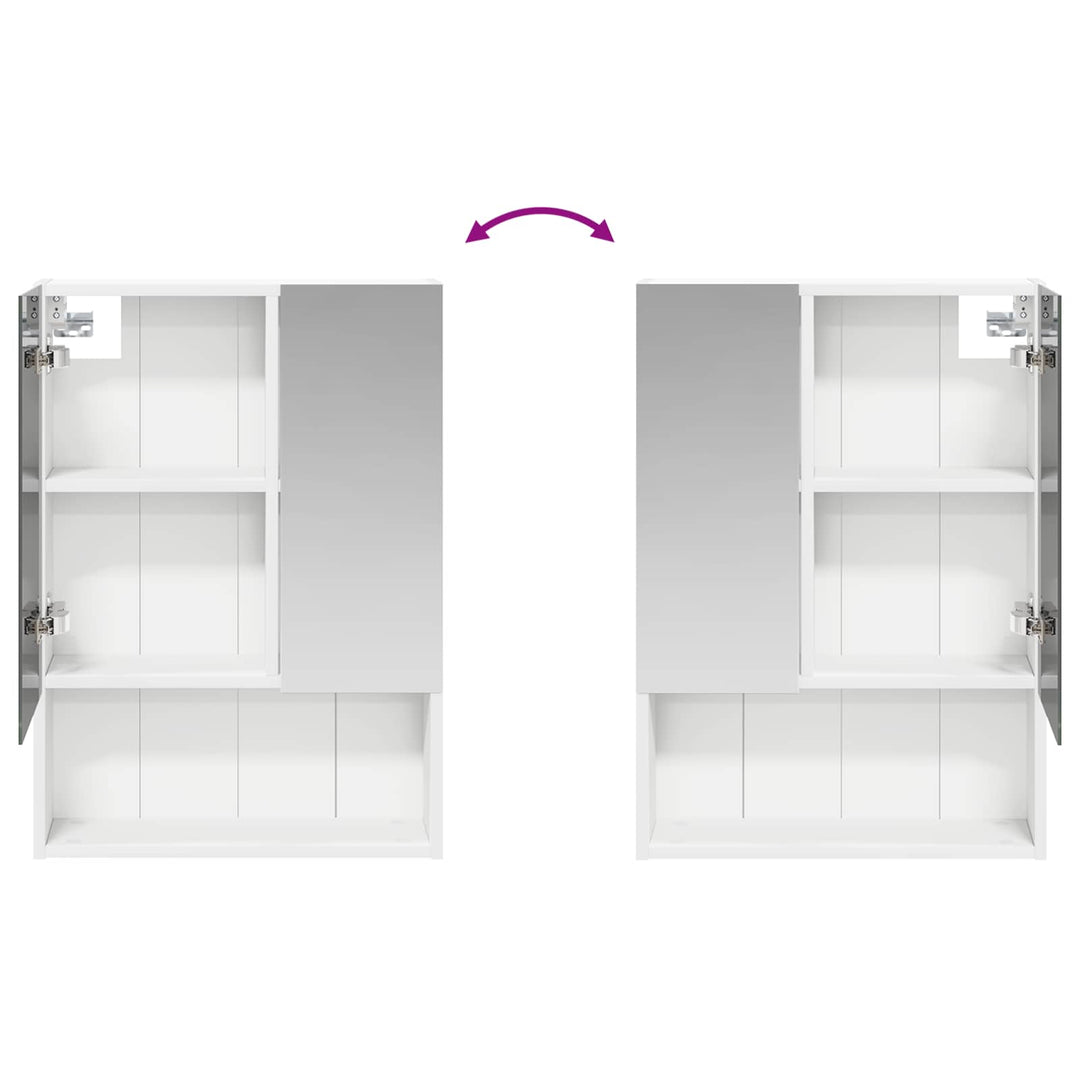 Badeværelsesspejlskab Hvid 50 x 14,5 x 70 cm Konstrueret træ