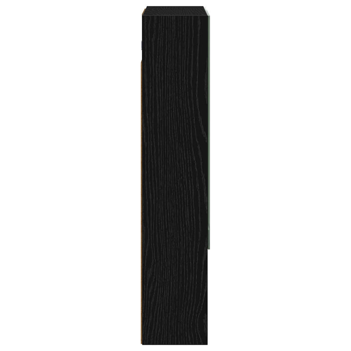 Badeværelsesspejlskab Sort eg 50 x 14,5 x 70 cm Konstrueret træ