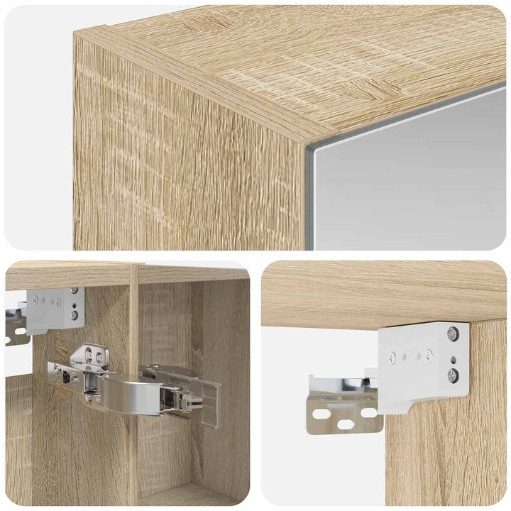 Badeværelsesspejlskab med hylde Sonoma eg 50 x 14,5 x 70 cm