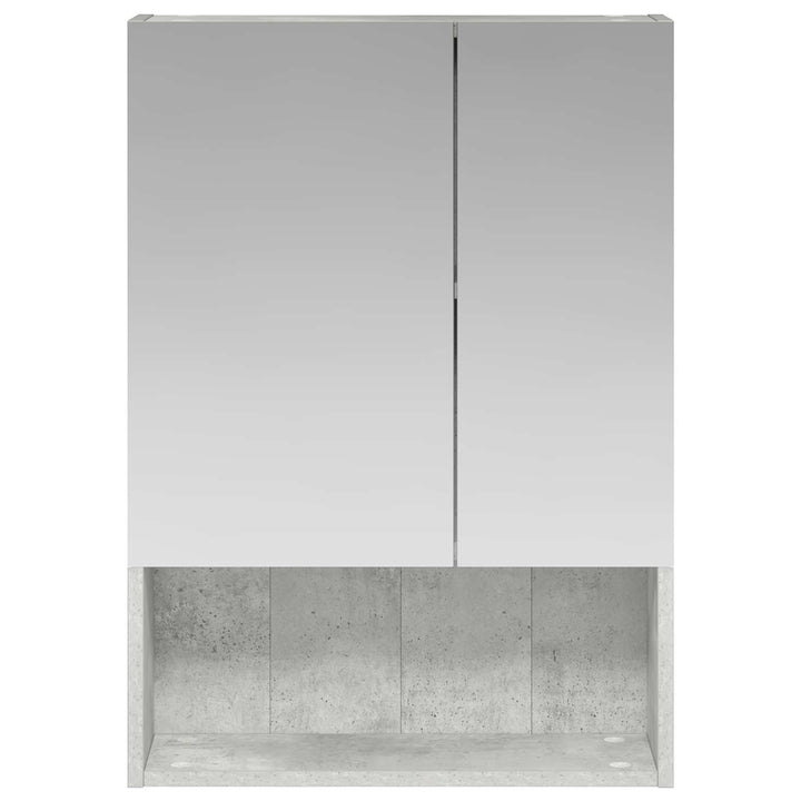 Badeværelsesspejlskab med hylde Beton Grå 50 x 14,5 x 70 cm