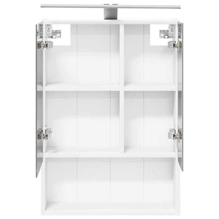 Badeværelsesspejlskab Hvid 50 x 14,5 x 70 cm Konstrueret træ