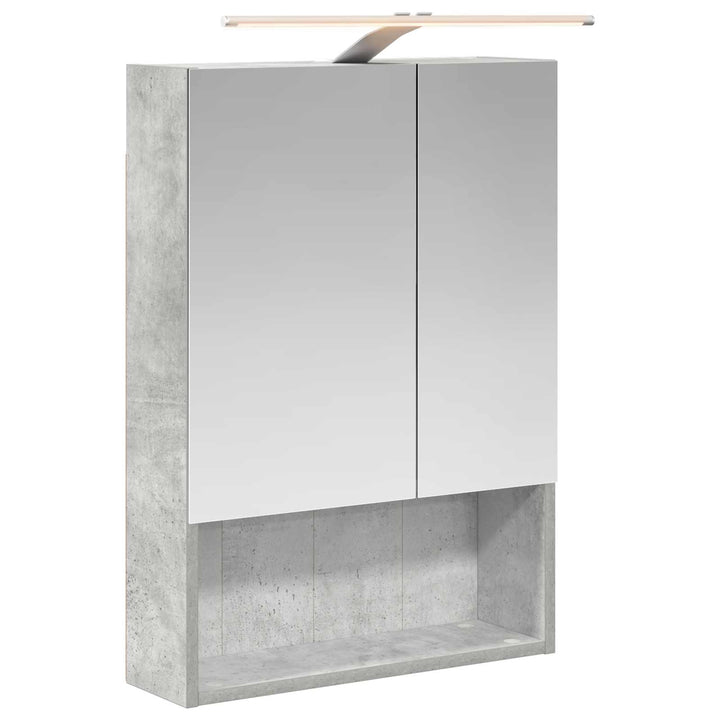 Badeværelsesspejlskab med hylde Beton Grå 50 x 14,5 x 70 cm