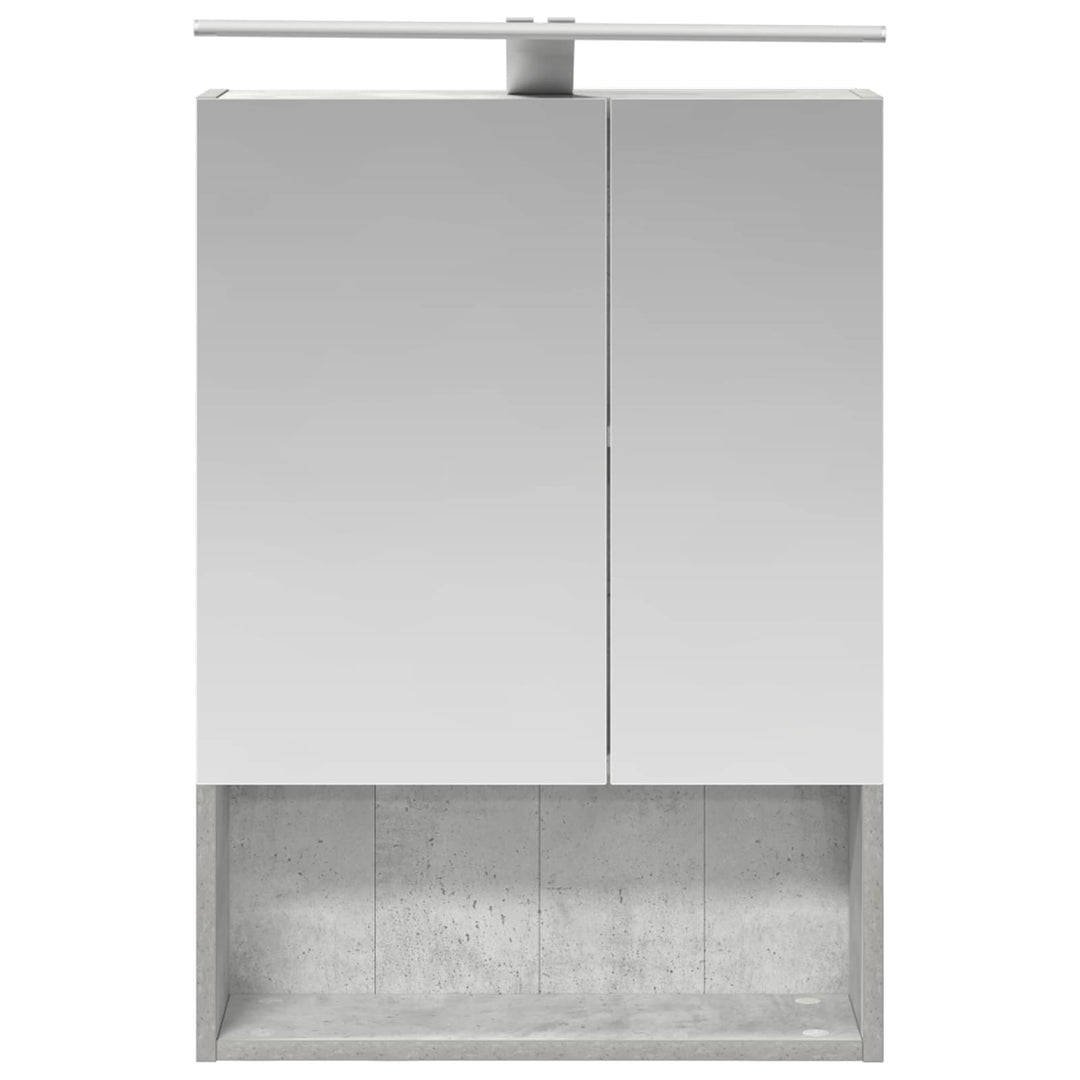 Badeværelsesspejlskab med hylde Beton Grå 50 x 14,5 x 70 cm