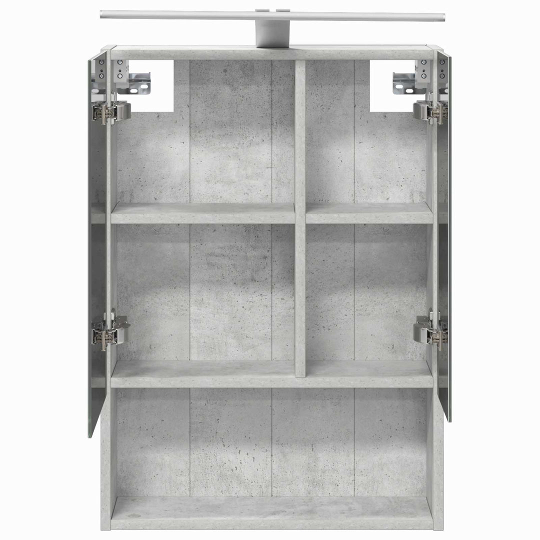 Badeværelsesspejlskab med hylde Beton Grå 50 x 14,5 x 70 cm
