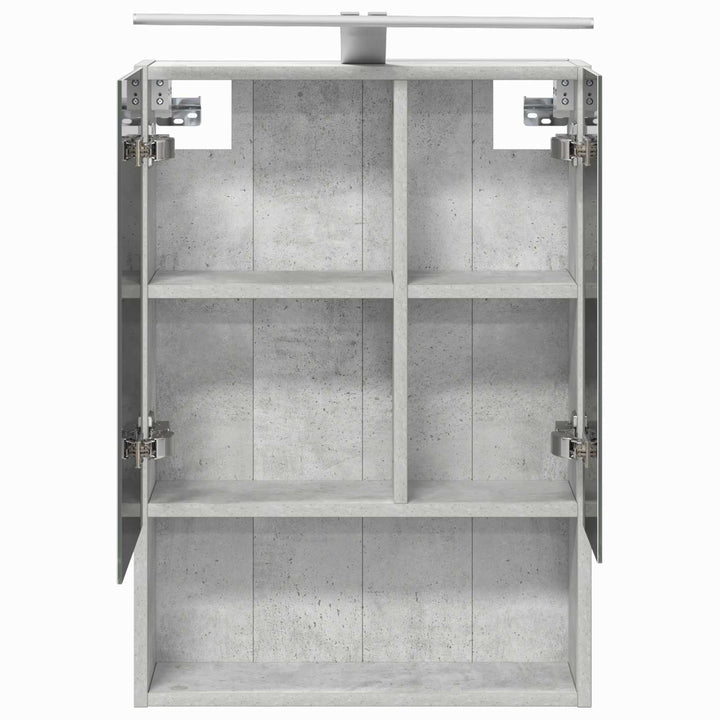 Badeværelsesspejlskab med hylde Beton Grå 50 x 14,5 x 70 cm