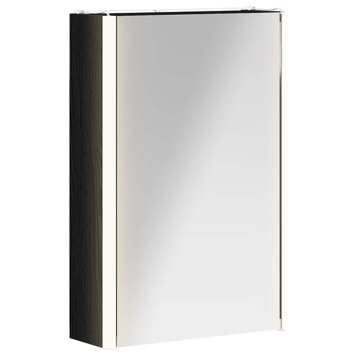Badeværelsesspejlskab Sort eg 33 x 11,5 x 50 cm Konstrueret træ