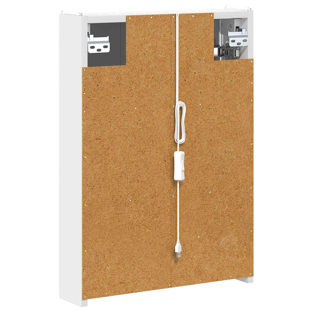 Badeværelsesspejlskab Hvid 43 x 11,5 x 60,5 cm Konstrueret træ