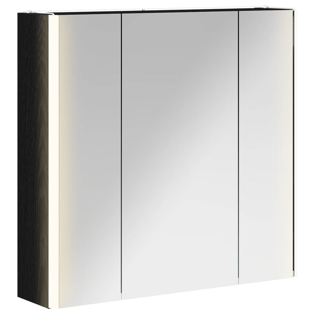 Badeværelsesspejlskab Sort eg 63,5 x 15,5 x 60,5 cm