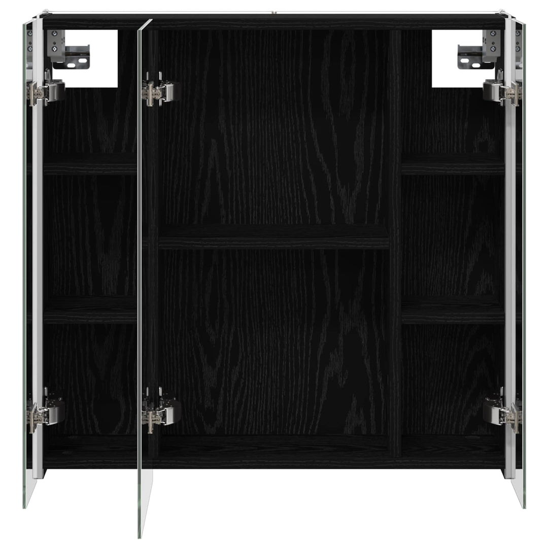 Badeværelsesspejlskab Sort eg 63,5 x 15,5 x 60,5 cm