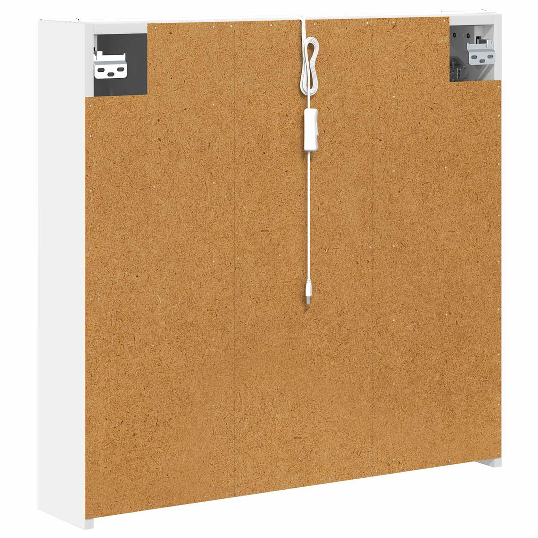 Badeværelsesspejlskab Hvid 73.5 x 15.5 x 70 cm Konstrueret træ