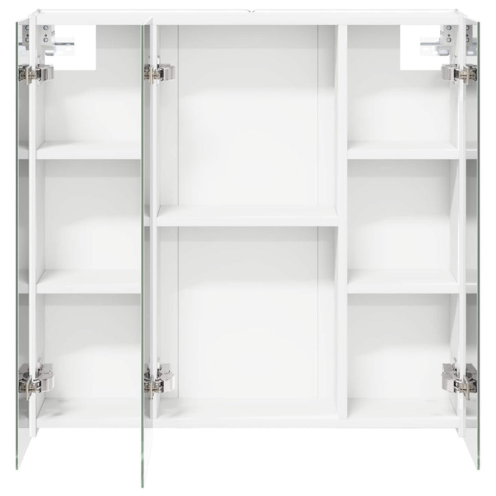 Badeværelsesspejlskab Hvid 73.5 x 15.5 x 70 cm Konstrueret træ