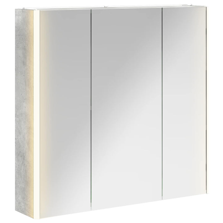 Badeværelsesspejlskab med hylde Beton Grå 73.5 x 15.5 x 70 cm
