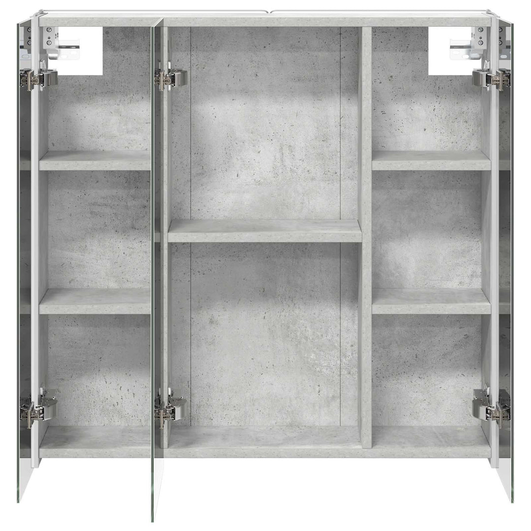 Badeværelsesspejlskab med hylde Beton Grå 73.5 x 15.5 x 70 cm