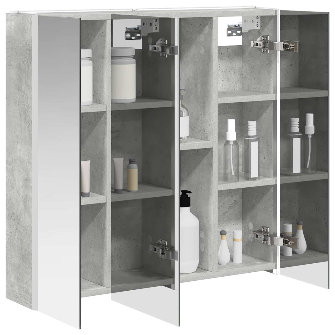 Badeværelsesspejlskab med hylde Beton Grå 73.5 x 15.5 x 70 cm