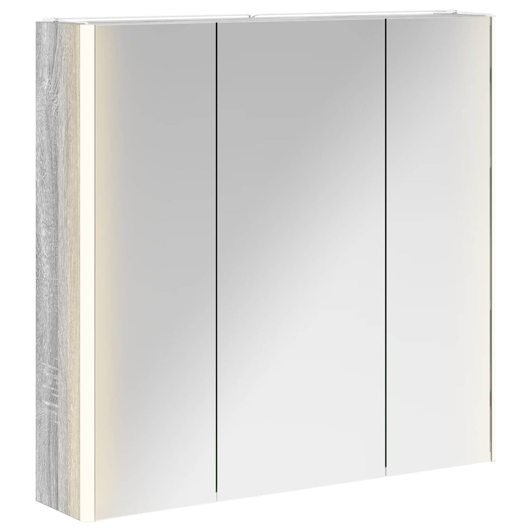 Badeværelsesspejlskab med hylde Grå Sonoma 73.5 x 15.5 x 70 cm