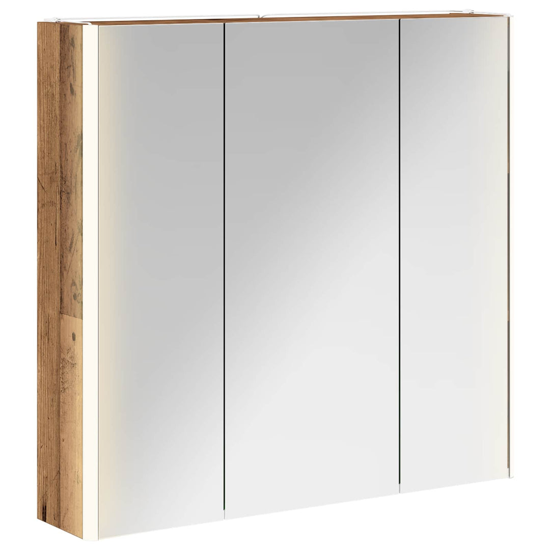 Badeværelsesspejlskab med hylde Gammelt træ 73.5 x 15.5 x 70 cm