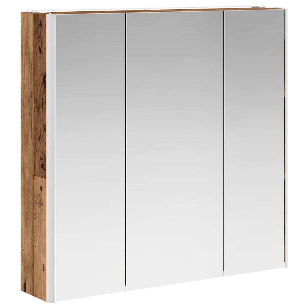 Badeværelsesspejlskab med hylde Gammelt træ 73.5 x 15.5 x 70 cm