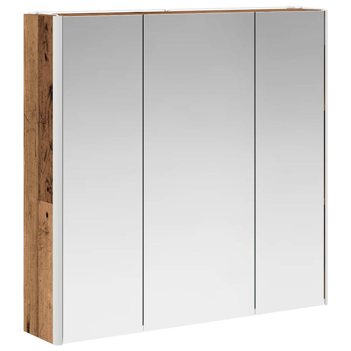 Badeværelsesspejlskab med hylde Gammelt træ 73.5 x 15.5 x 70 cm