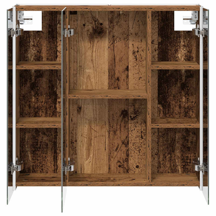 Badeværelsesspejlskab med hylde Gammelt træ 73.5 x 15.5 x 70 cm