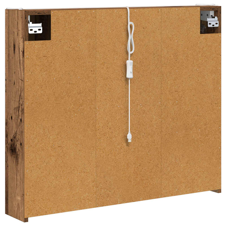 Badeværelsesspejlskab Gammelt træ 83,5 x 15,5 x 70 cm