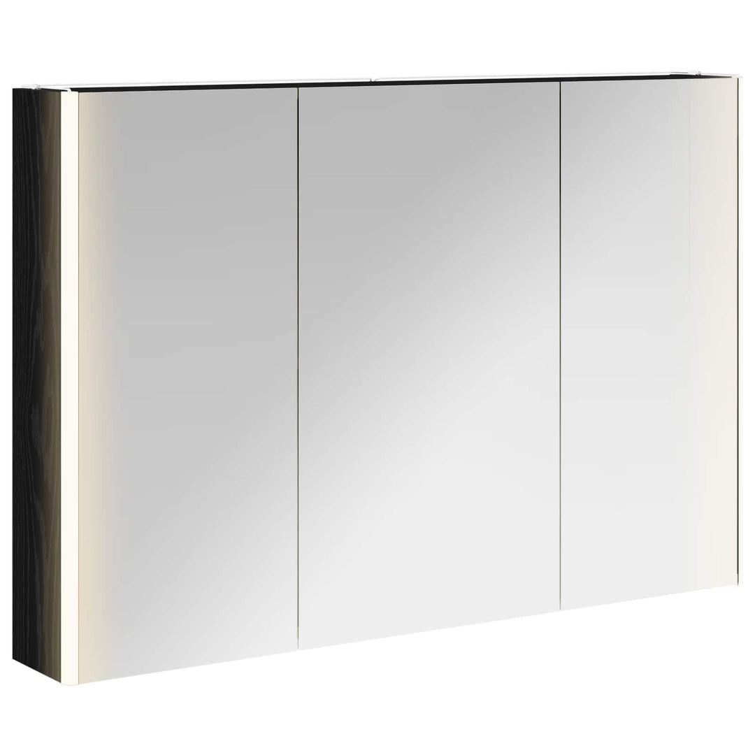 Badeværelsesspejlskab Sort eg 103,5 x 15,5 x 70 cm