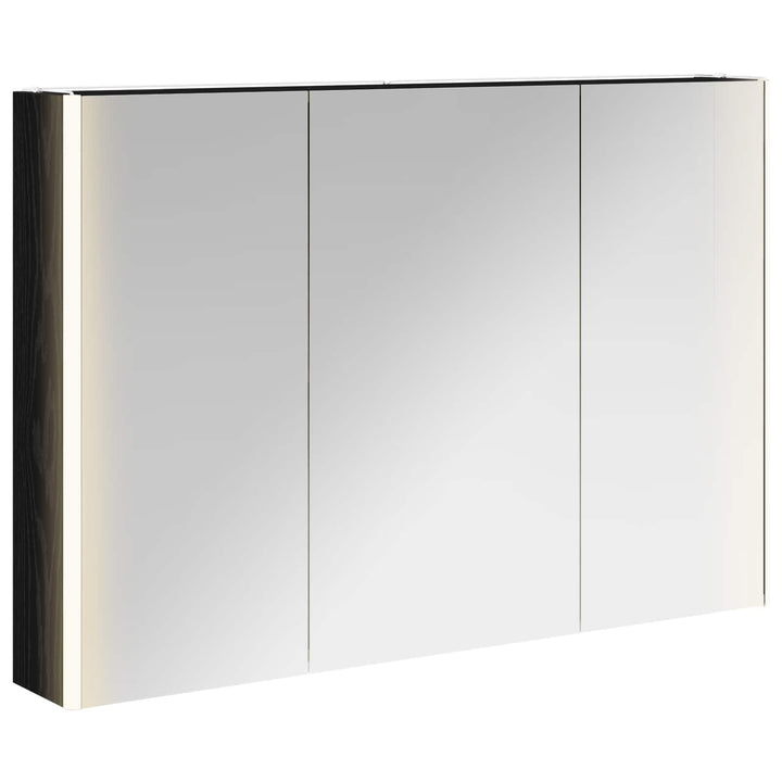 Badeværelsesspejlskab Sort eg 103,5 x 15,5 x 70 cm