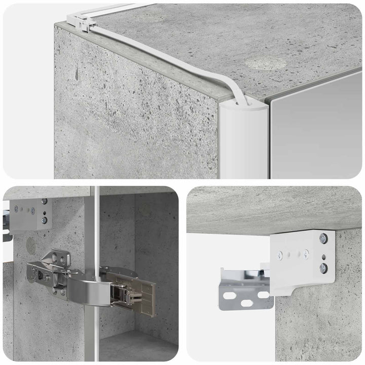 Badeværelsesspejlskab Beton Grå 103,5 x 15,5 x 70 cm