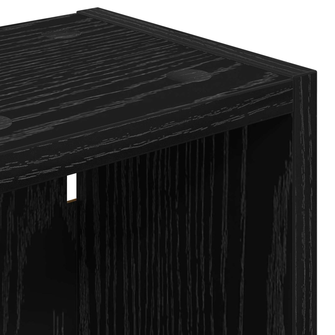 Badeværelsesvægskab Sort Eg 20 x 16 x 62,5 cm Konstrueret træ