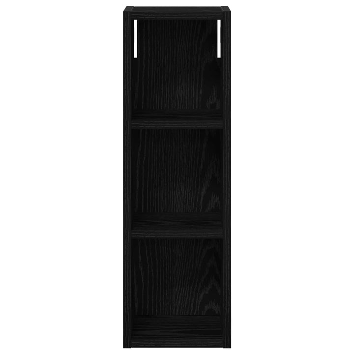 Badeværelsesvægskab Sort Eg 20 x 16 x 62,5 cm Konstrueret træ