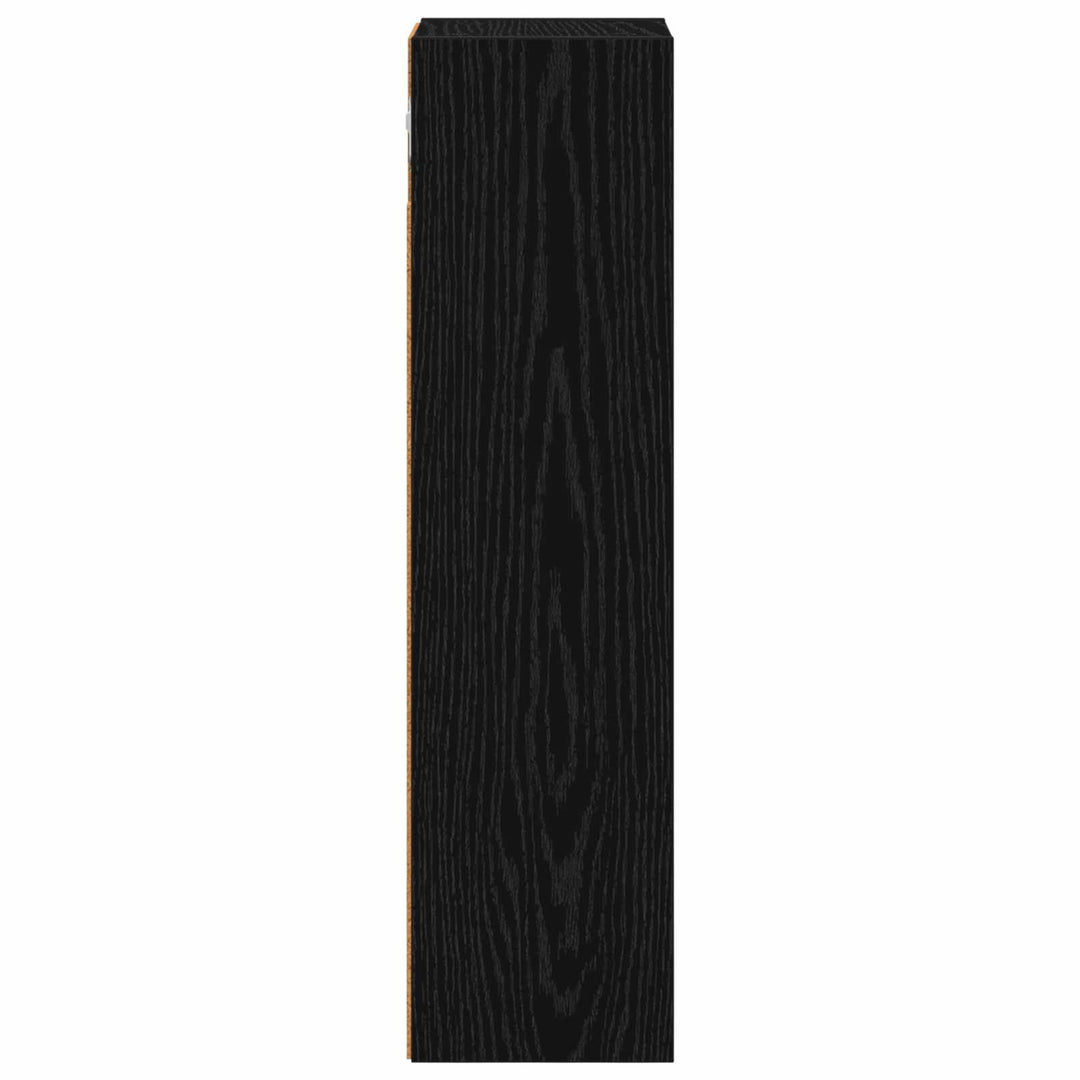 Badeværelsesvægskab Sort Eg 20 x 16 x 62,5 cm Konstrueret træ