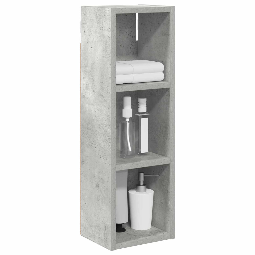 Badeværelsesvægskab BetonGrå 20 x 16 x 62,5 cm Konstrueret træ