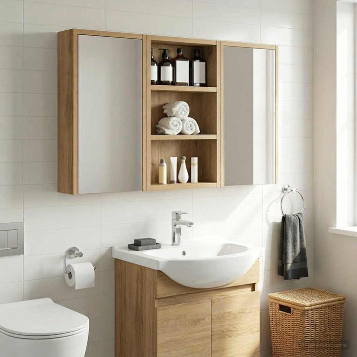 Badeværelsesvægskab Artisan eg 30 x 10 x 50 cm Konstrueret træ