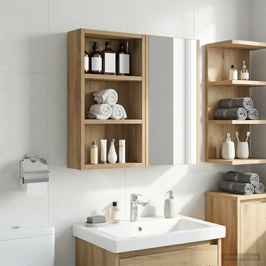 Badeværelsesvægskab Artisan eg 30 x 10 x 50 cm Konstrueret træ