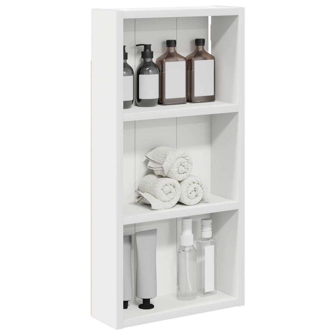 Badeværelsesvægskab Hvid 30 x 10 x 60,5 cm Konstrueret træ