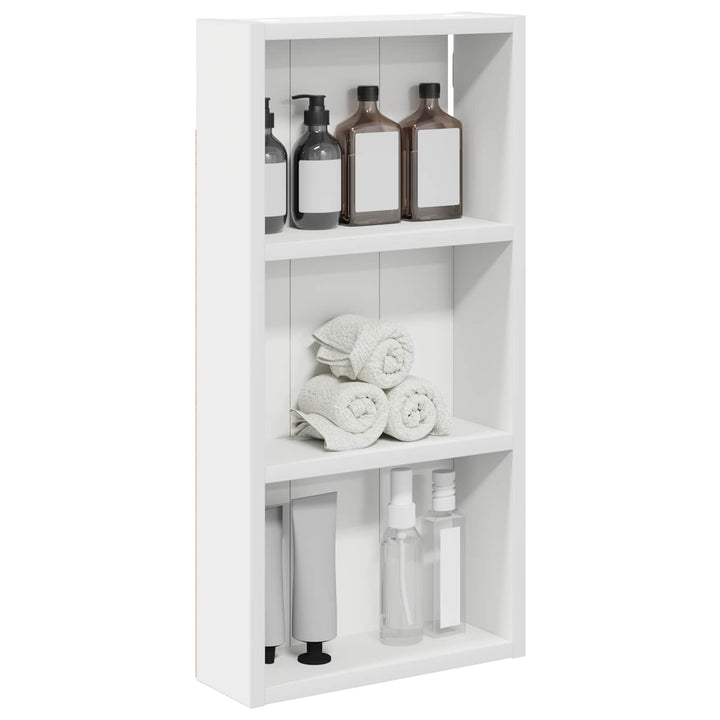 Badeværelsesvægskab Hvid 30 x 10 x 60,5 cm Konstrueret træ