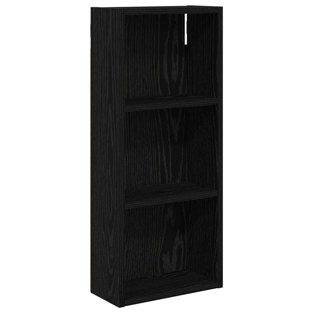 Badeværelsesvægskab Sort Eg 30 x 14 x 70 cm Konstrueret træ