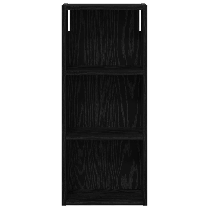 Badeværelsesvægskab Sort Eg 30 x 14 x 70 cm Konstrueret træ