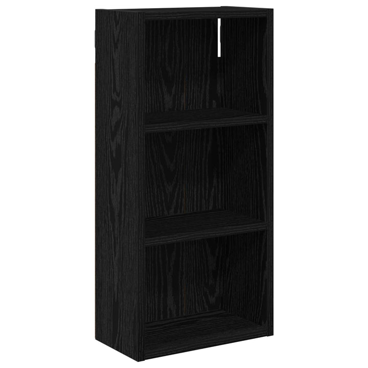 Badeværelsesvægskab Sort Eg 30 x 16 x 62,5 cm Konstrueret træ