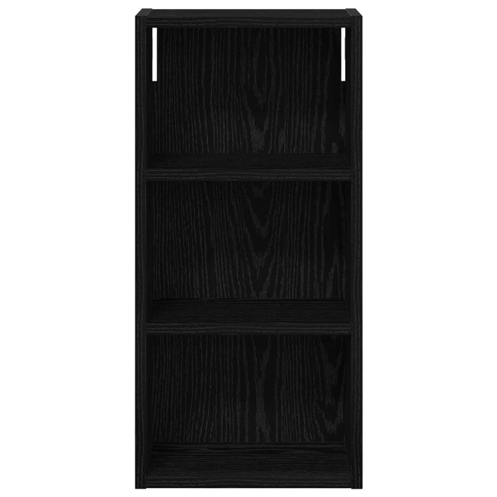 Badeværelsesvægskab Sort Eg 30 x 16 x 62,5 cm Konstrueret træ