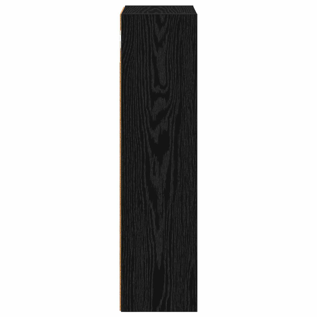 Badeværelsesvægskab Sort Eg 30 x 16 x 62,5 cm Konstrueret træ