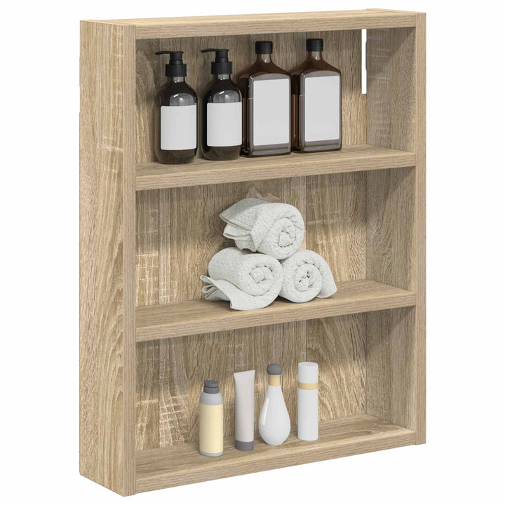 Badeværelsesvægskab Sonoma eg 40 x 10 x 50 cm Konstrueret træ