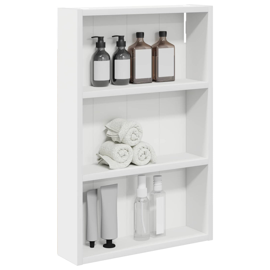 Badeværelsesvægskab Hvid 40 x 10 x 60,5 cm Konstrueret træ